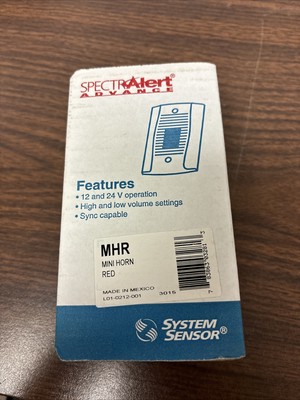 System Sensor MHR Mini Horn - Red