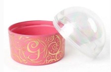 Bullseye Target Wicked Pink Gold Glass Dome Top Jewelry Trinket Bowl New