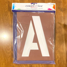 Curate  Colour 10in Laminated Stencil Board Reusable Lettering Set A-Z 0-9