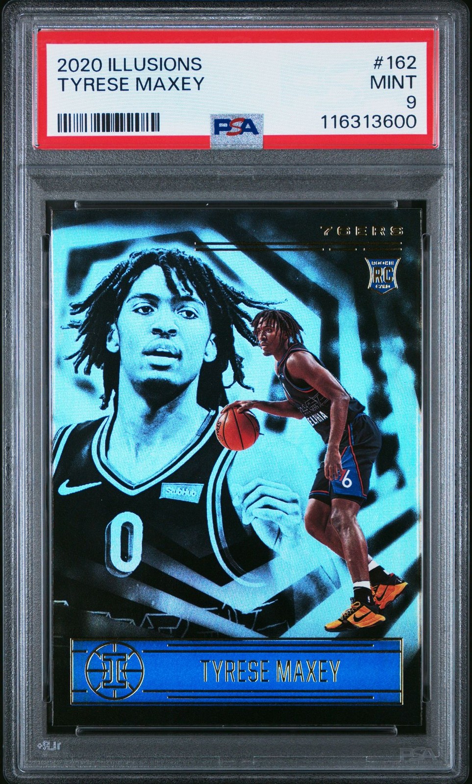 2020 Panini Illusions TYRESE MAXEY #162 PSA 9 MINT RC