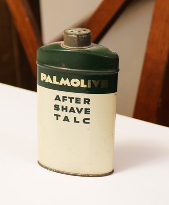 Antique Palmolive After Shave Talc Tin Made in USA