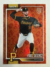2026 Topps Series 1 Orange Easter Chicks SSP Paul Skenes #100 Pittsburgh Pirates