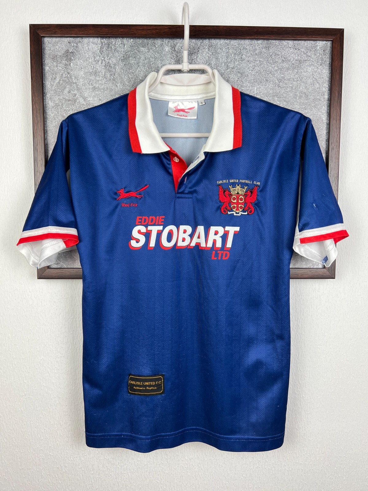 Carlisle United Home football shirt 1997 Soccer Blue Jersey Mens Trikot Boys M