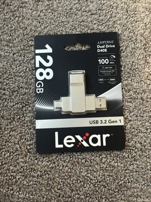 Lexar JumpDrive Dual Drive D400 USB 3.2 Gen 1 USB-C / USB-A - 128 GB Flash Drive
