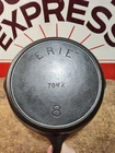"Fully Restored" Erie Pre-Griswold #8 Cast Iron Skillet Frying Pan Seasoned 10"