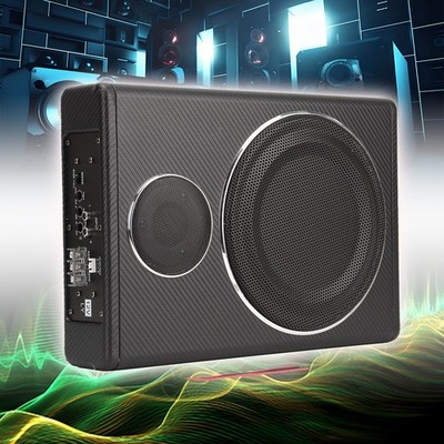 Wireless 800W Slim Under-Seat Subwoofer Powered Car Sub w/ Amp Speaker 8 ''