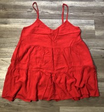 Show Me Your MuMu Tank Top Red Womens Size Small