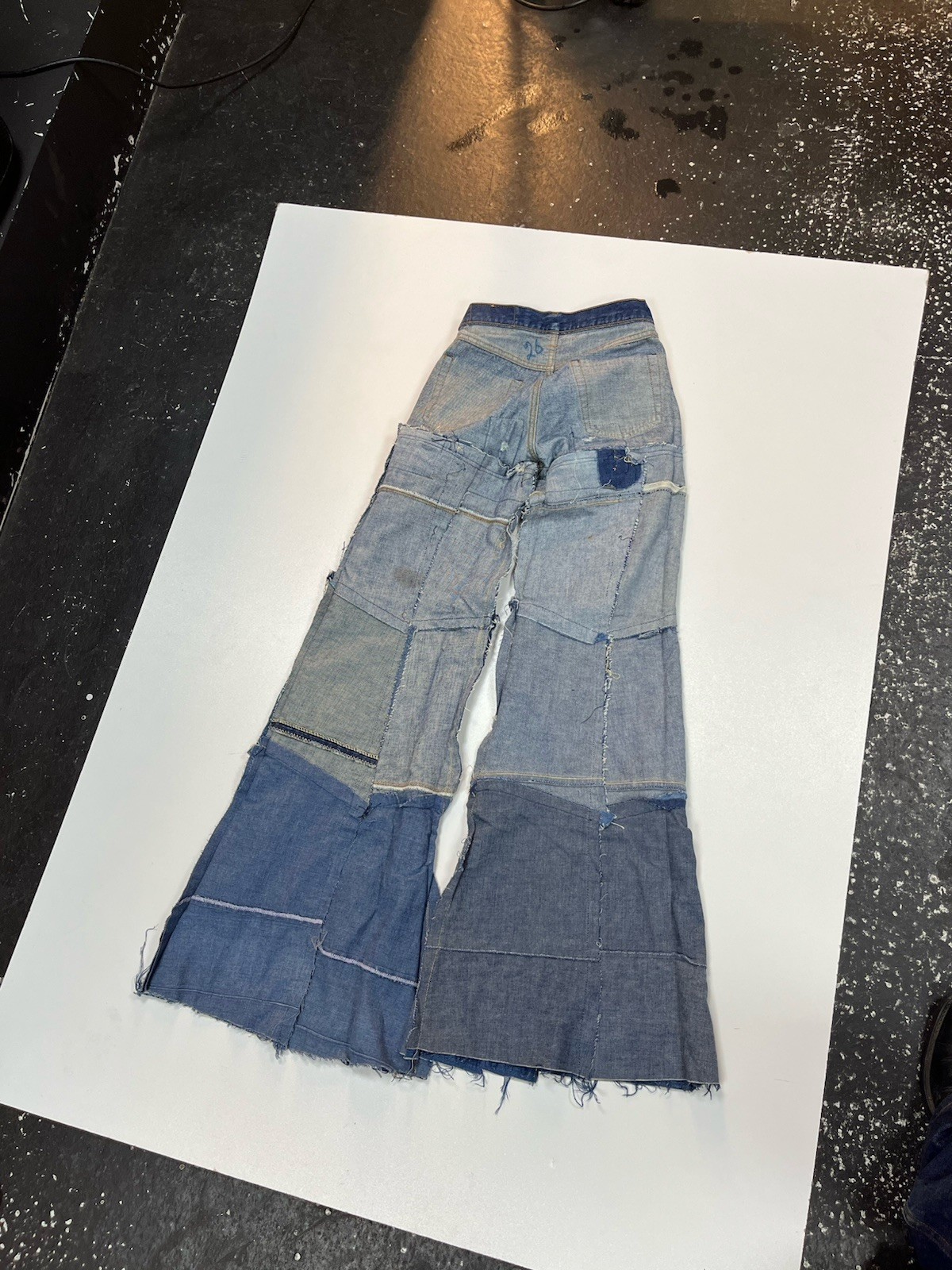 Vintage 60s Patchwork Levis 302 Flared Selvedge H… - image 16