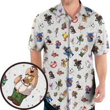 Famous Cartoon Characters Cosplay As Other Hawaiian Shirt Male Hawaiian Shirts f