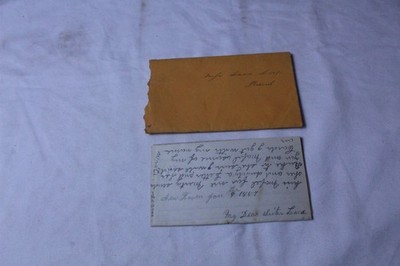 Hand Written Letter Dated Jan. 9, 1887 on Note Paper  Vintage