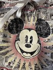Disney Parks Mickey Comic Print Tote Bag Purse Drawstring Satin Lined Rare — photo 3