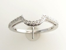 Le Vian 14K White Gold Curve Ring Pavé White Diamond Minimalist Jewelry for Her