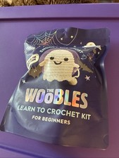 New The Woobles Crochet Kit - Snooky The Ghost Glow in Dark Yarn Special Hook