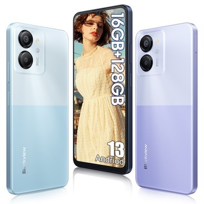 Blackview COLOR 8 4G Smartphone 16GB+128GB 6,75'' Andriod 13 Dual SIM Handy 50MP