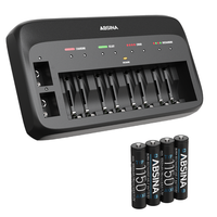 Absina X10 AkkuladegeräT FüR Aa, Aaa & 9V - BatterieladegeräT Inkl. 4X Aaa Akkus