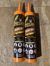 Lot of 2 Gorilla Ultimate Heavy Duty Construction Adhesive White  Each 9fl oz 