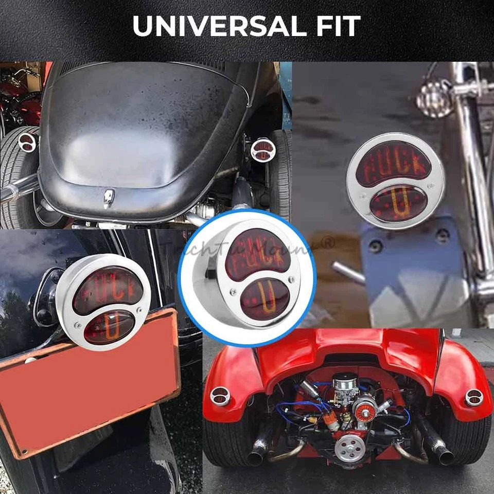 Luz trasera de freno doble lámpara cromada para Ford retro modelo A/AA 1928-1931 personalizada Foto 4 de 4