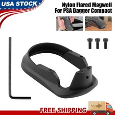 Black Tactical Flared Magwell For PSA Dagger Compact - Carbon Reinforced Nylon