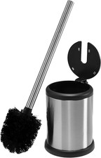Toilet Brush and Holder  Self Closing Lid  360 Degree Brush Head  Bathroom Cl