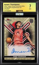 2022 23 TOPPS FINEST OTE AMEN THOMPSON AUTO SUPERFRACTOR CARD  1/1 GRADED MBA 7