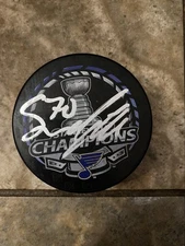 Oskar Sundqvist signed 2019 stanley cup championship puck autographed 