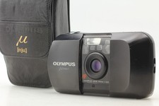  Near MINT w/Case Olympus  mju Black 35mm Point  Shoot Film Camera From JAPAN