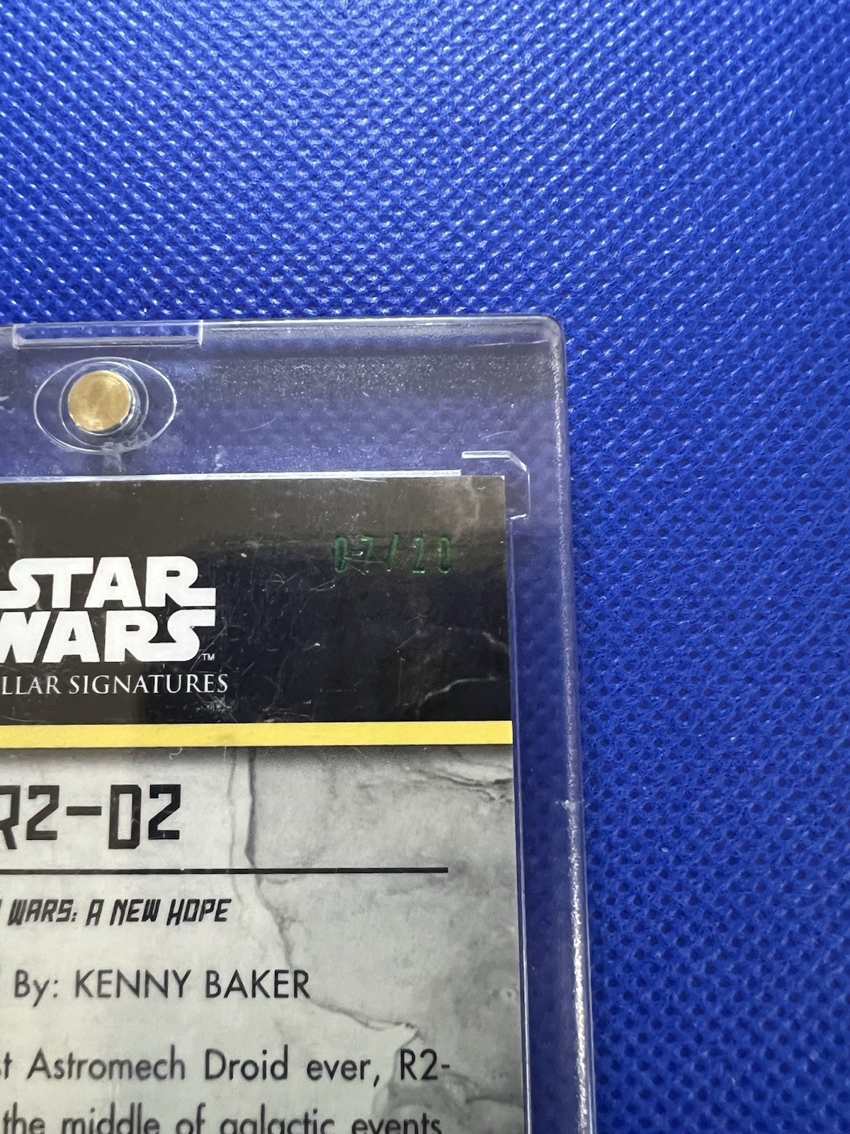 2019 STAR WARS STELLAR SIGNATURES OF  KENNY BAKER "R2-D2" GREEN AUTO /20 #A-KB view 10