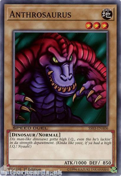 SS03-ENA06 Anthrosaurus 1st Edition Mint YuGiOh Card