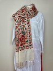 Beige Color Floral Pattern embroidered Dupatta
