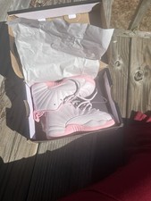 Jordan Air Jordan Unisex Kids White Pink High Top Basketball Sneakers