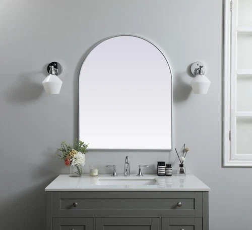 Elegant Lighting MR1A3036 Ayra 30" W x 36" H Modern Arched - Silver - Picture 9 of 12