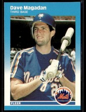 1987 Fleer Dave Magadan #U-70 Rookie Card RC. rookie card picture