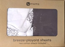 4moms - breeze  cotton playard sheet 2-pack