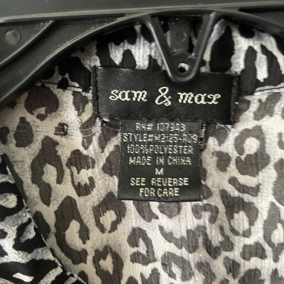 Женская блуза Sam & Max топ многоцветная средний анималистический принт чистый короткий рукав - Изображение 2 из 4