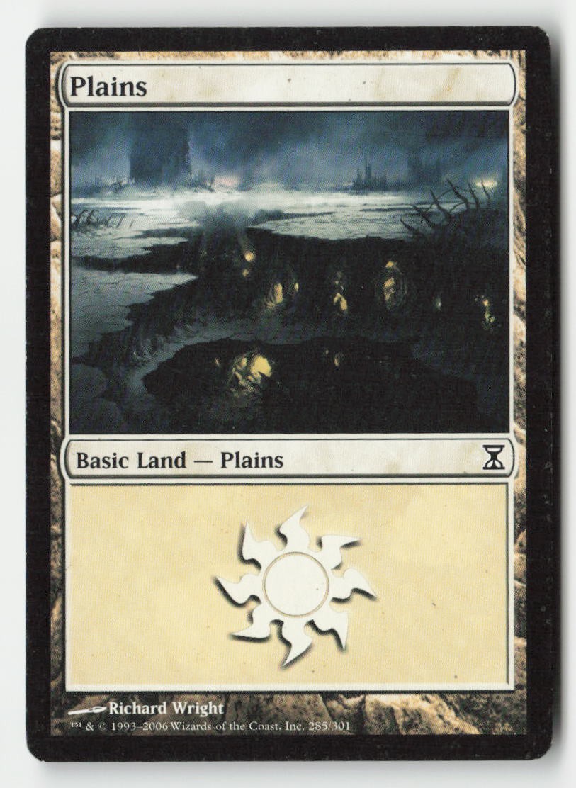 Plains (285) 285 Land Time Spiral Magic: The Gathering Near Mint