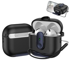 Earphone Case For Airpods 4 3 2 1 Pro3/2/1 W/ Flip Charging Hole Cover Kickstand