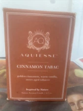 New AQUIESSE Cinnamon Tabac Luxury Scented Soy Candle Single Wick 6.5 oz