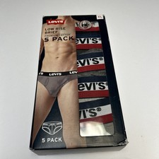 Levi's Low Rise Brief Underwear Premium Cotton 5 Pack Tagless Levis Sz XL