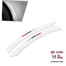 Car Wheel Arch Protectors, Silicone Fender Flare Trim Strips, Self 2 PCS White