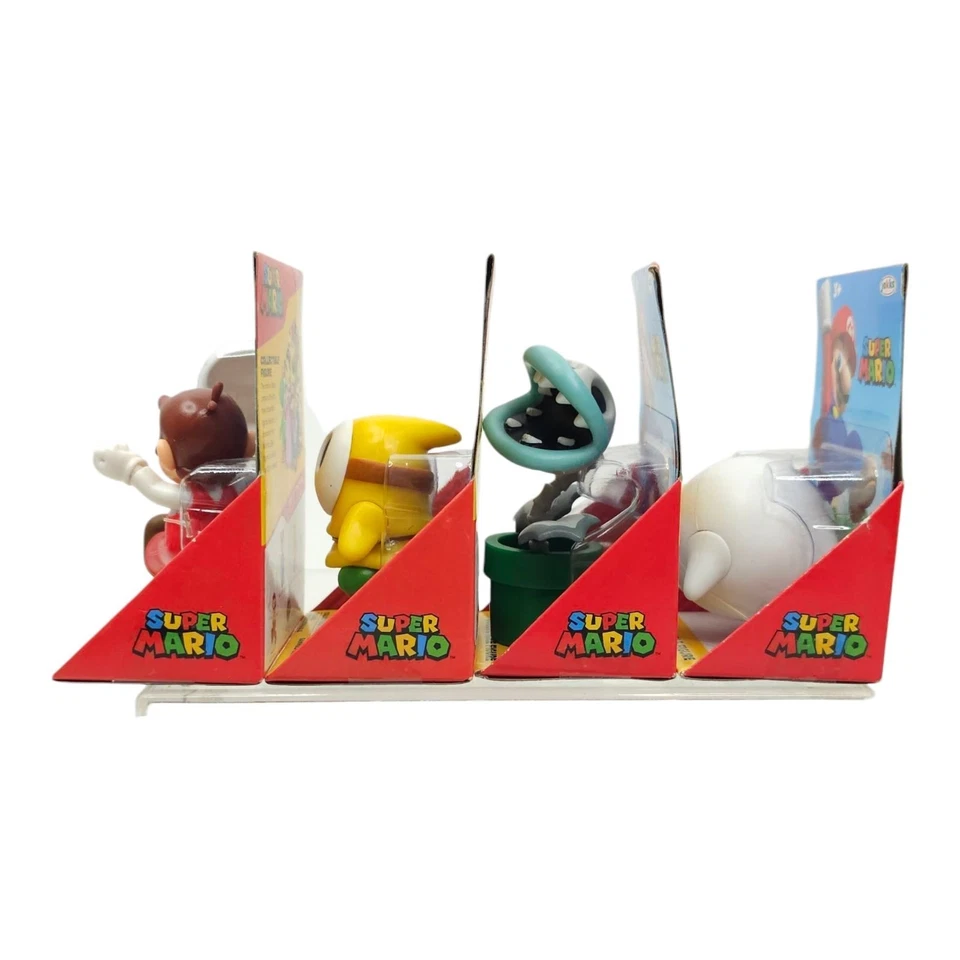 Super Mario Fire Mario Shy Guy Bone Piranha Boo Mini Figuras Nintendo Jakks NUEVO Foto 4 de 4