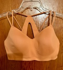 All in Motion Women  s Strappy Back Sports Bra Size Medium Orange