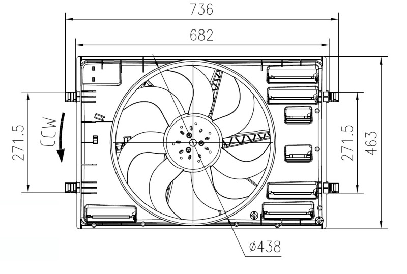 NRF 47916 Fan, radiator for AUDI,CUPRA,SEAT,SKODA,VW