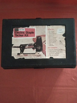 #ad Vintage Sears Craftsman Electric Staple And Tacking Kit With Staples $23.00