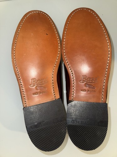 Mocasines GH Bass Weejuns Penny para hombre 8D borgoña - Imagen 11 de 12