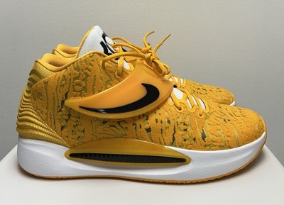 Size 15-Men s Nike KD14 TB Promo Yellow White Basketball Shoes DM5040-702 NEW