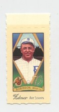 WILBERT ROBINSON SCARCE HELMAR STAMP BASEBALL CARD WITH UNCUT TAB