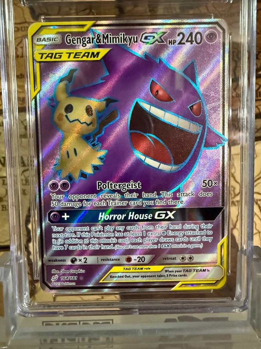 Gengar & Mimikyu GX (Full Art) 164/181 Sm-Team Up Holo for