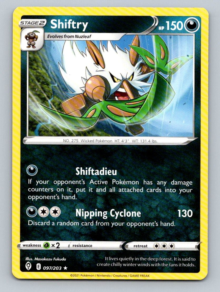 Pokemon Shiftry SWSH07: Evolving Skies 097/203 Near Mint NM
