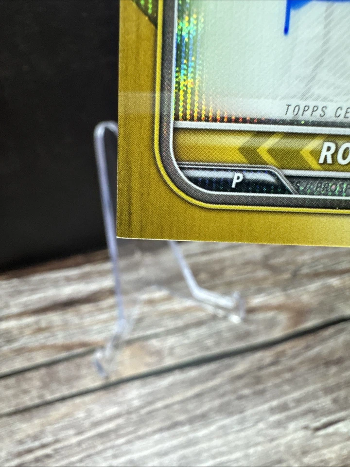 2022 Bowman Draft Robby Snelling Chrome Gold Wave Auto /50 #CDA-RS (RC) - Image 3 of 4