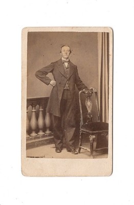 Hermann Ramm CDV photo portrait of a man/fine gentleman Hanover 1860s